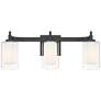 1_Possini Euro Bolaire 22 1/2" Wide Matte Black 3-Light Bath Light