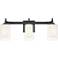 Possini Euro Bolaire 22 1/2" Wide Matte Black 3-Light Bath Light