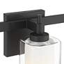 3_Possini Euro Bolaire 22 1/2" Wide Matte Black 3-Light Bath Light more views