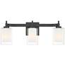 4_Possini Euro Bolaire 22 1/2" Wide Matte Black 3-Light Bath Light more views