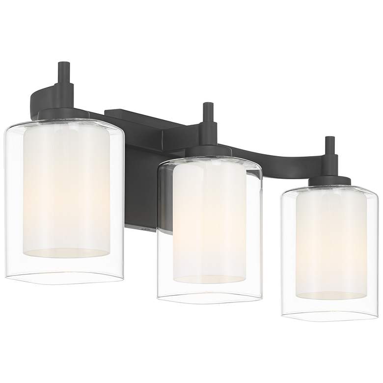 Image 6 Possini Euro Bolaire 22 1/2" Wide Matte Black 3-Light Bath Light more views