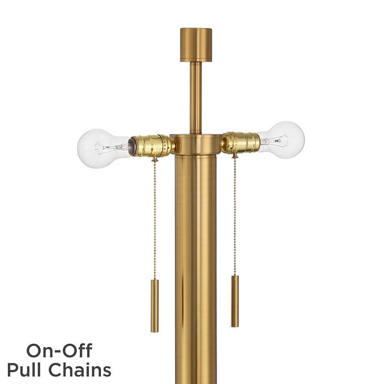 Image 4 Possini Euro Bolivar 72" Oversized 2-Light Warm Gold Floor Lamp more views