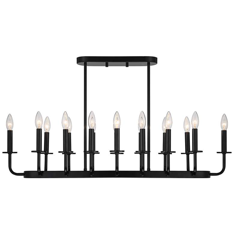 Image 5 Possini Euro Bondai 39" Wide Gloss Black 16-Light Island Chandelier more views