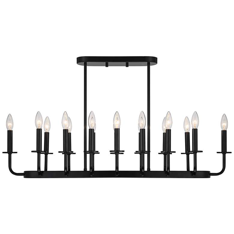 Image 5 Possini Euro Bondai 39 inch Wide Gloss Black 16-Light Island Chandelier more views