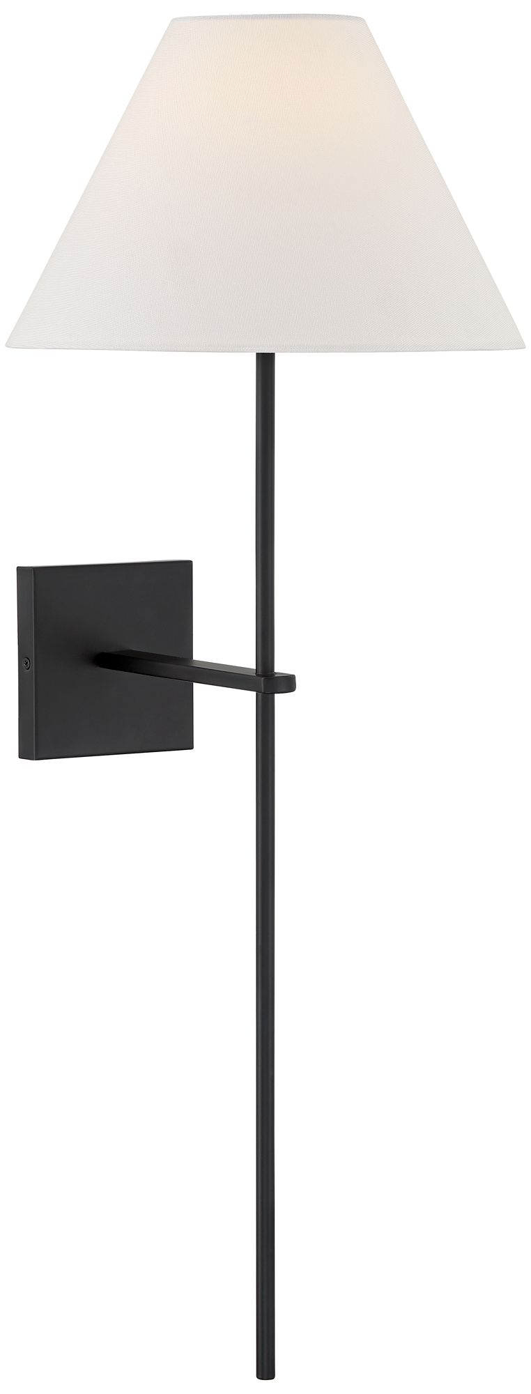 Image 2 Possini Euro Boreas 32" High Black and White Linen Wall Sconce