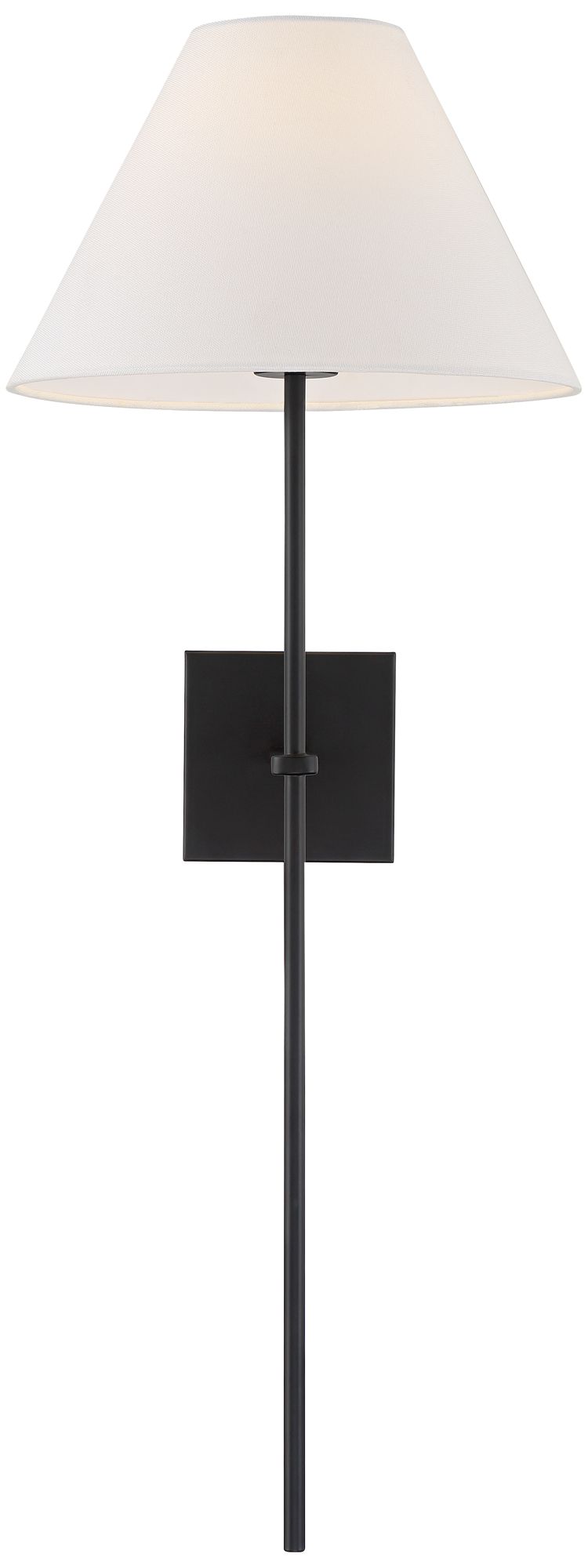 Image 6 Possini Euro Boreas 32" High Black and White Linen Wall Sconce more views