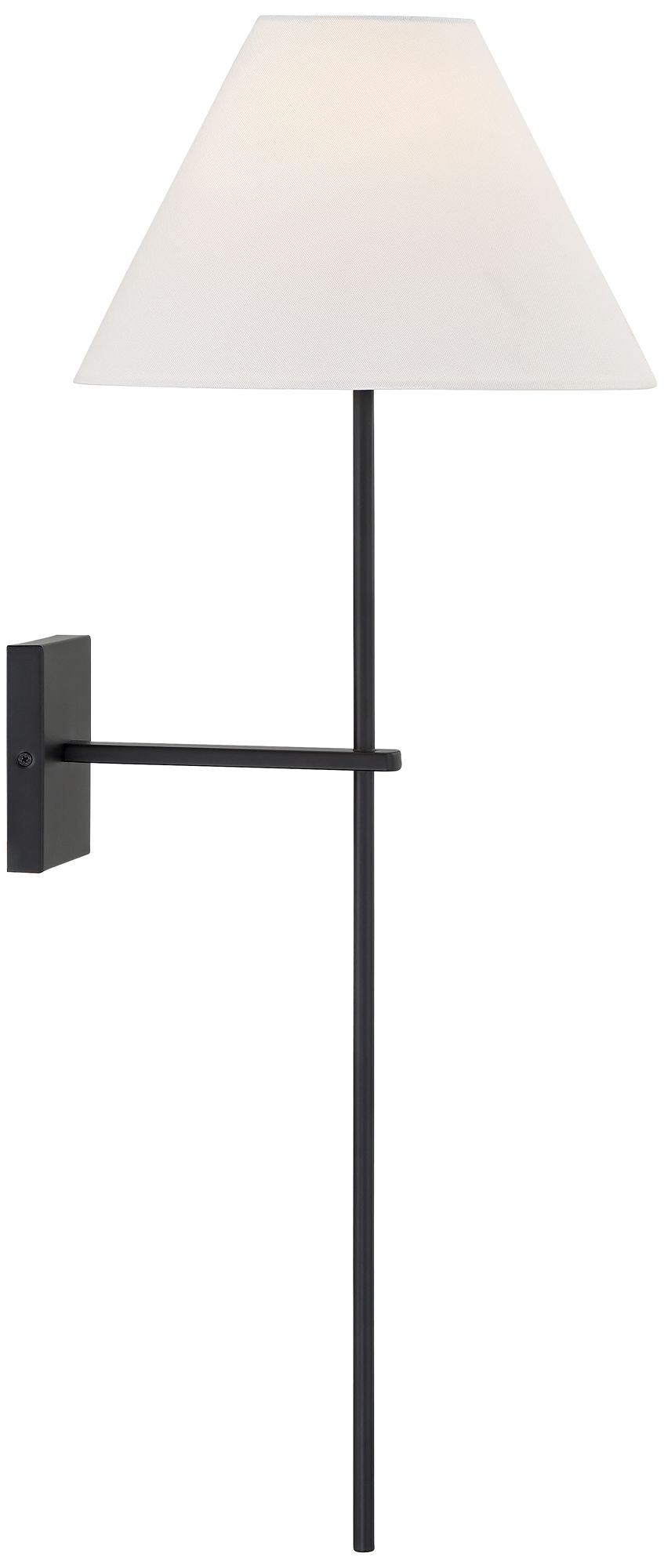 Possini Euro Boreas 32" High Black and White Linen Wall Sconce