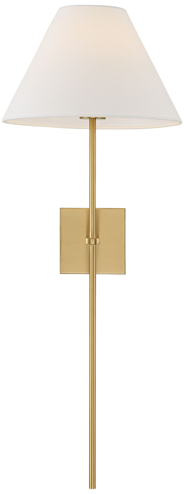 Image 6 Possini Euro Boreas 32" High Brass and White Linen Wall Sconce more views