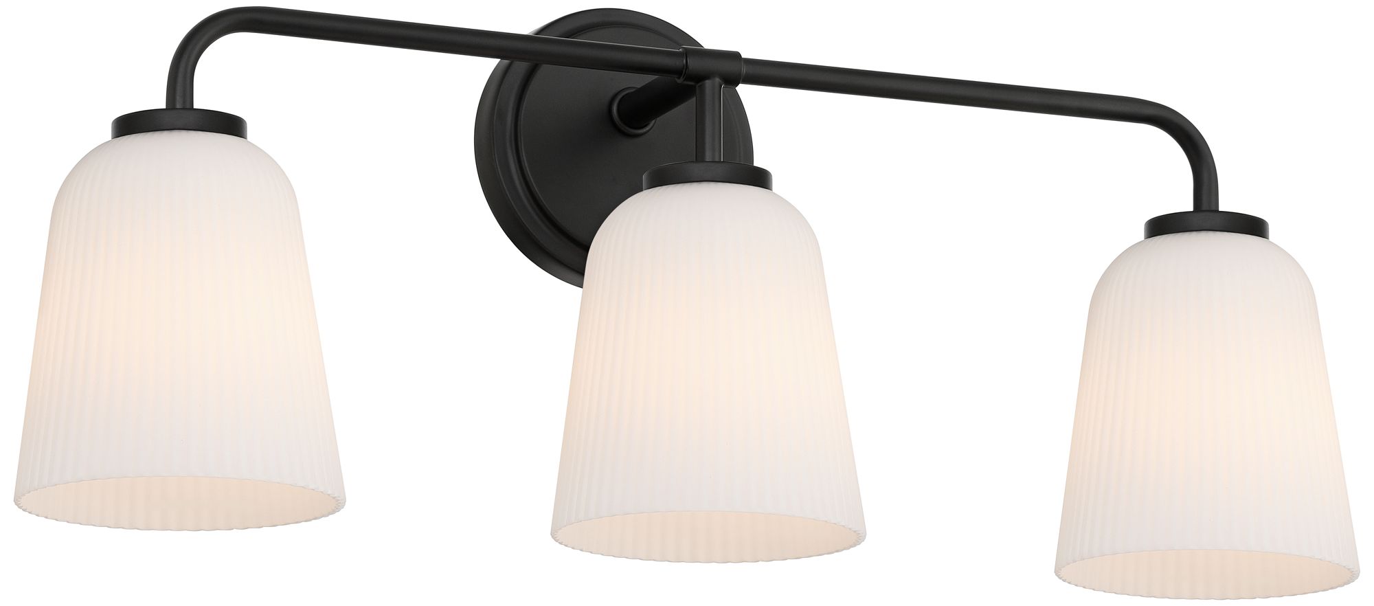 Image 5 Possini Euro Bouchard 24" Wide Black 3-Light Bath Vanity Light more views