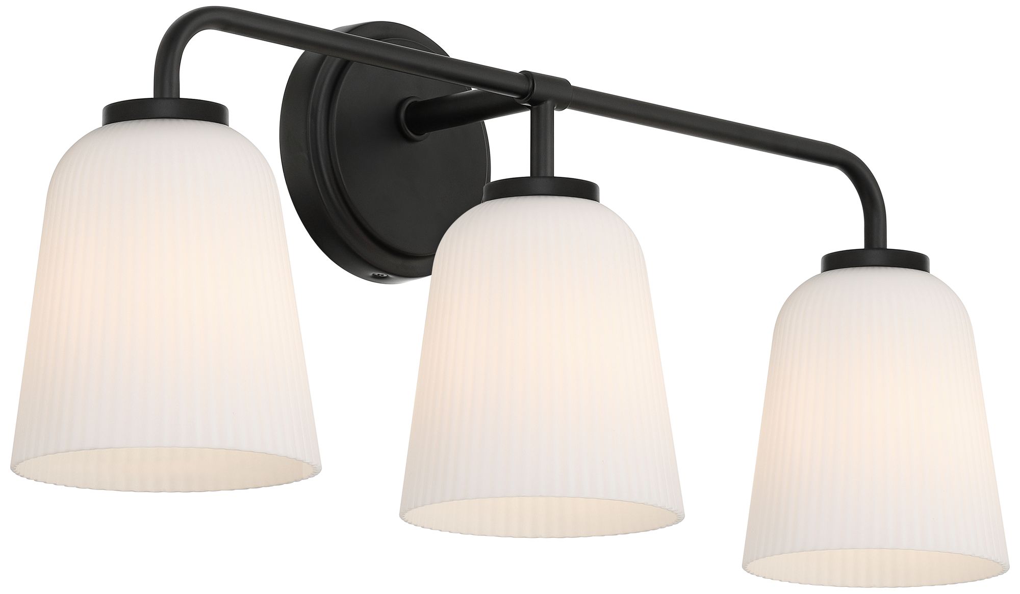 Image 6 Possini Euro Bouchard 24" Wide Black 3-Light Bath Vanity Light more views