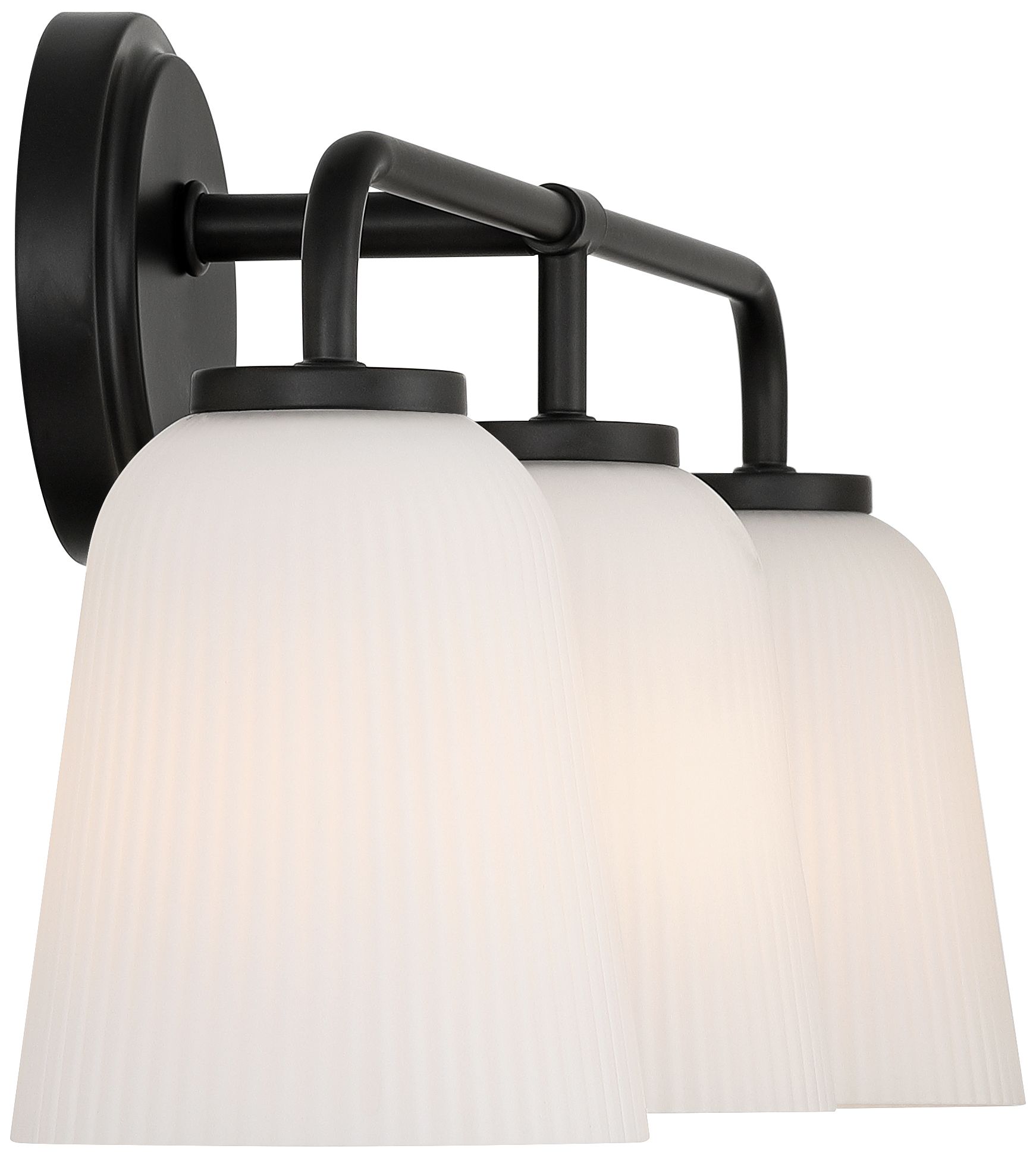 Image 7 Possini Euro Bouchard 24" Wide Black 3-Light Bath Vanity Light more views