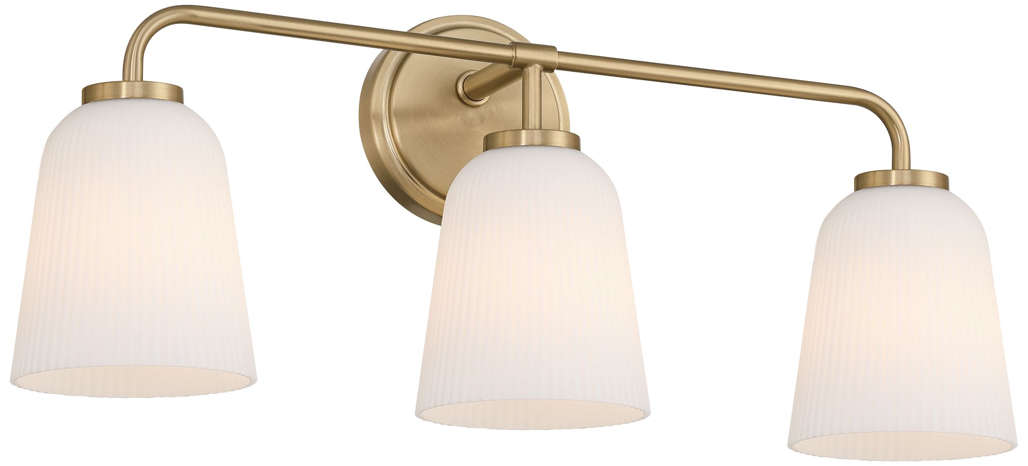 Image 6 Possini Euro Bouchard 24" Wide Satin Brass 3-Light Bath Vanity Light more views