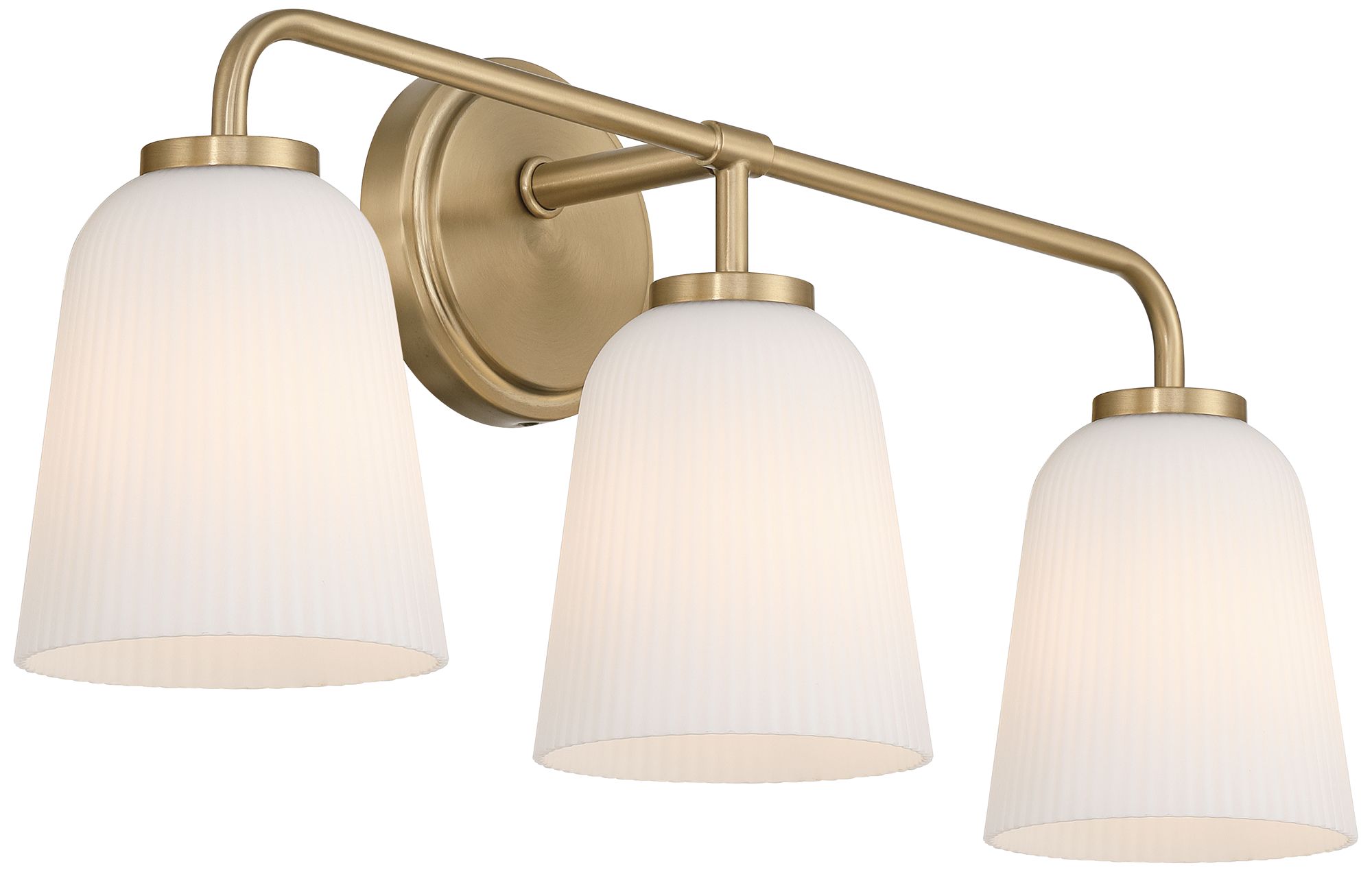 Image 7 Possini Euro Bouchard 24" Wide Satin Brass 3-Light Bath Vanity Light more views
