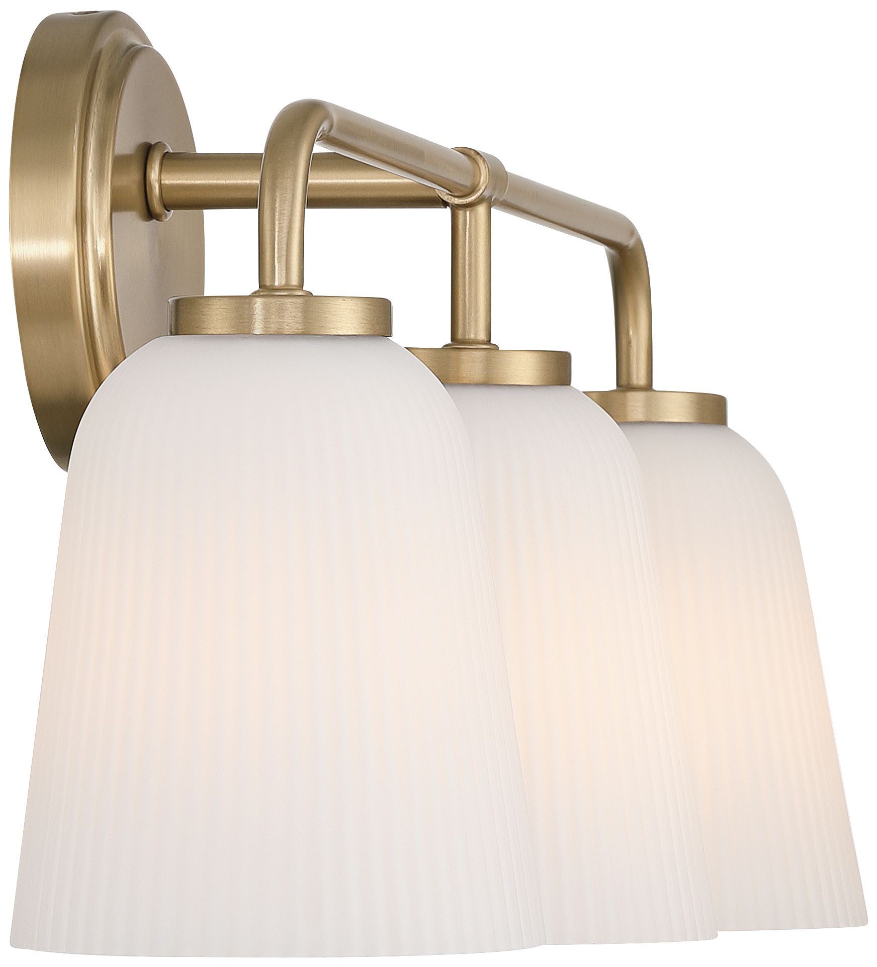 Possini Euro Bouchard 24" Wide Satin Brass 3-Light Bath Vanity Light