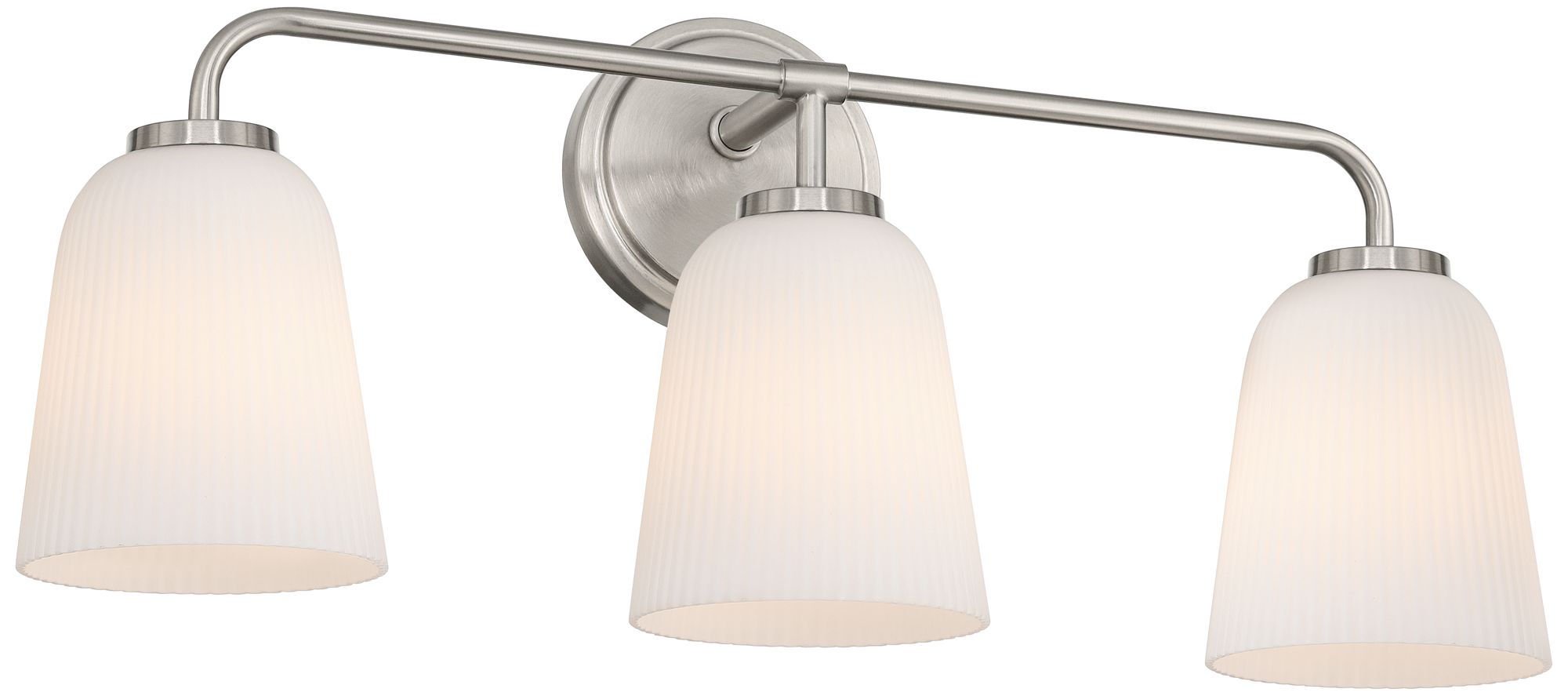 Image 6 Possini Euro Bouchard 24"W Brushed Nickel 3-Light Bath Vanity Light more views