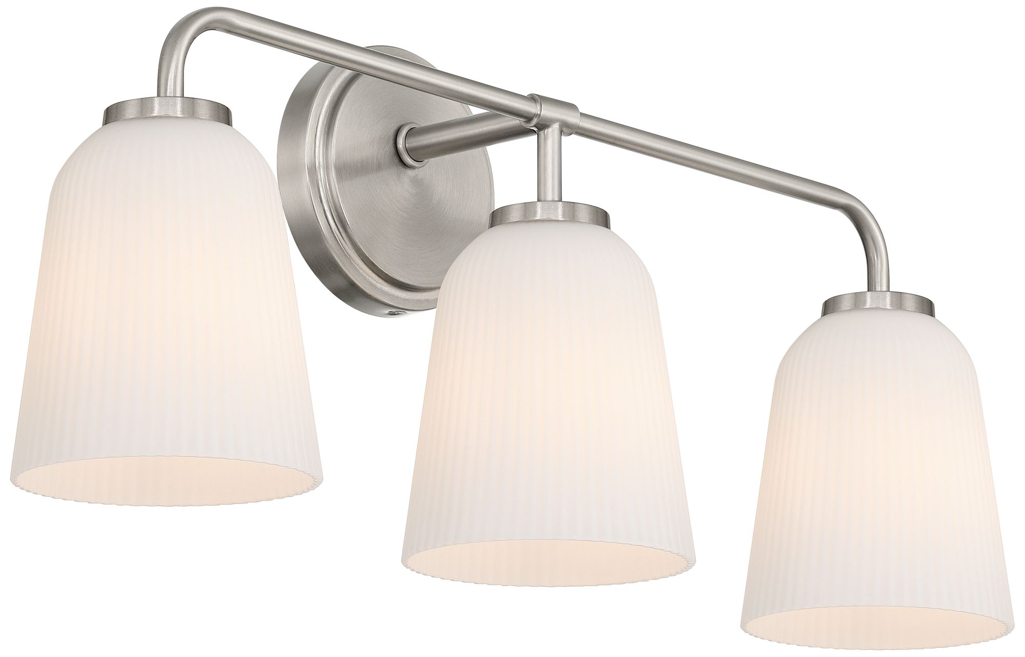 Image 7 Possini Euro Bouchard 24"W Brushed Nickel 3-Light Bath Vanity Light more views