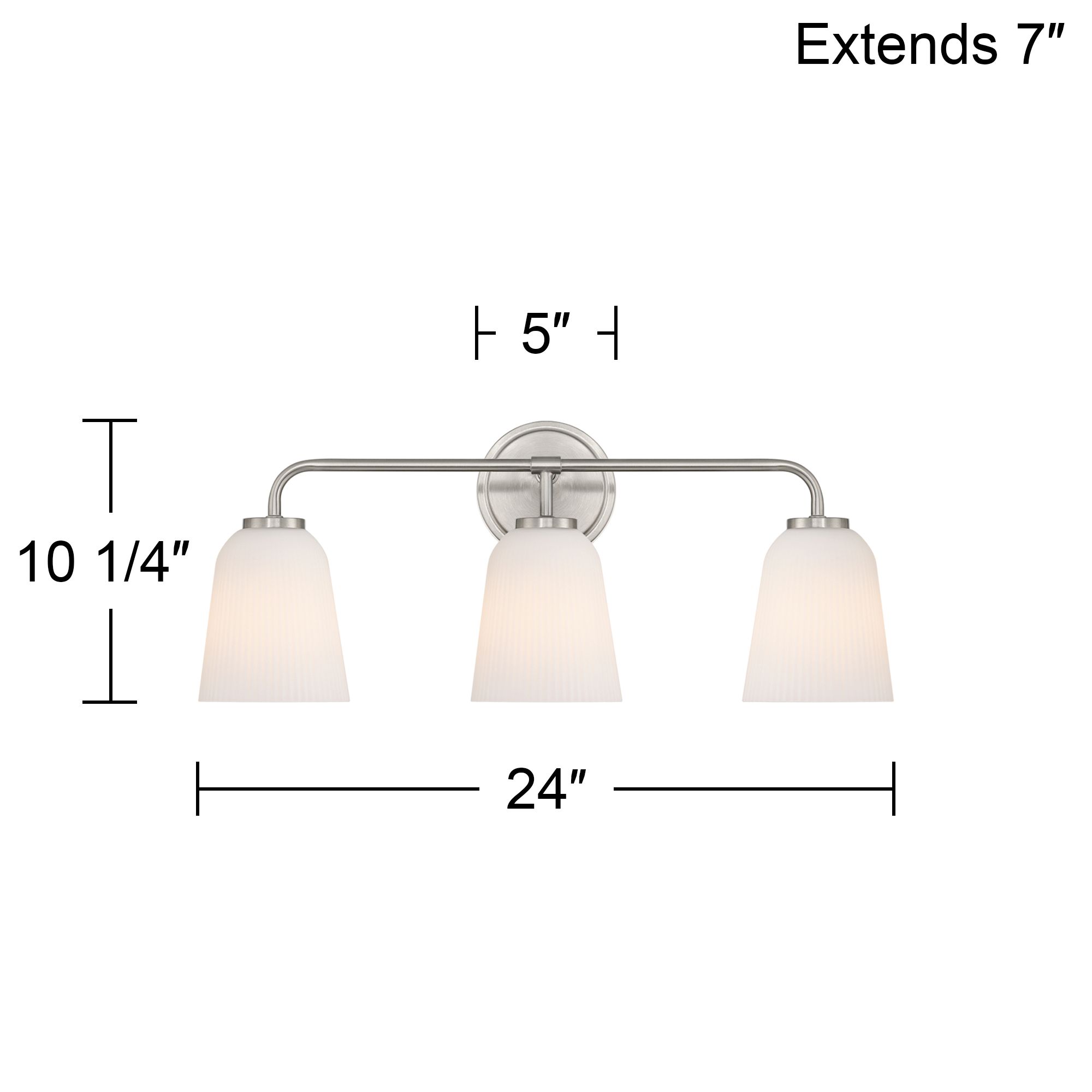 Possini Euro Bouchard 24"W Brushed Nickel 3-Light Bath Vanity Light