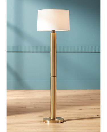 Possini Euro Boulevard 64 1/2" High Modern Warm Gold Floor Lamp