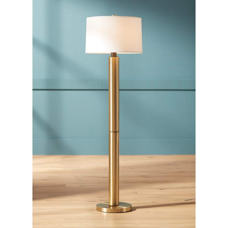 Image 2 Possini Euro Boulevard 64 1/2" High Modern Warm Gold Floor Lamp