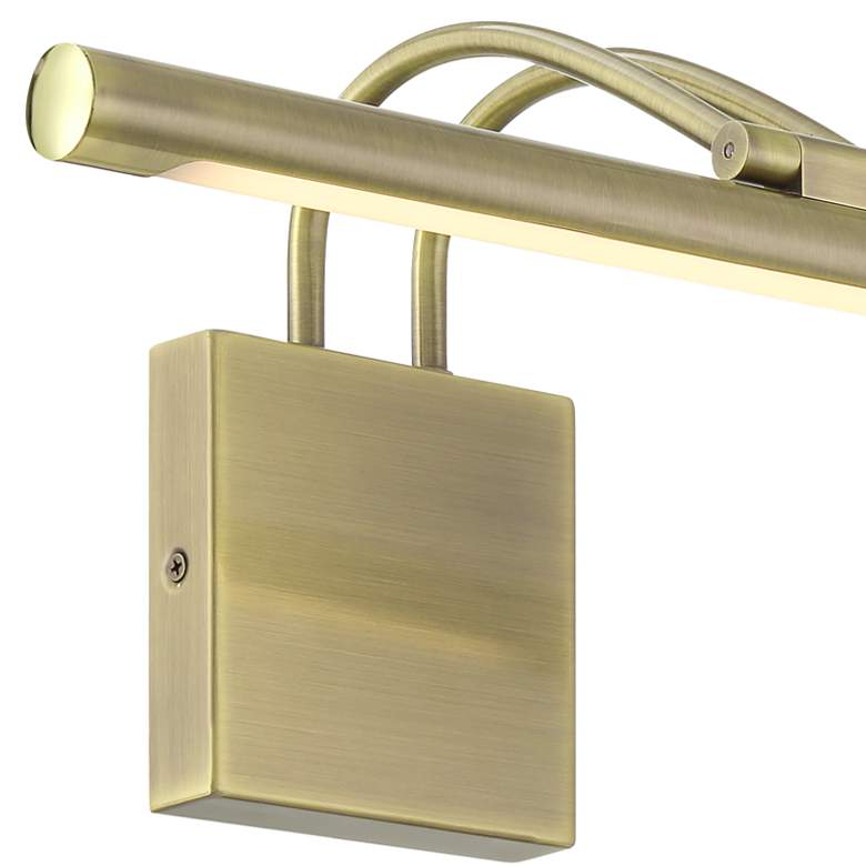 Image 3 Possini Euro Bourdain 17" Wide Light Brass LED Picture Light more views