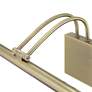 4_Possini Euro Bourdain 17" Wide Light Brass LED Picture Light more views