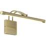 6_Possini Euro Bourdain 17" Wide Light Brass LED Picture Light more views