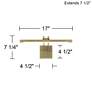 Possini Euro Bourdain 17" Wide Light Brass LED Picture Light