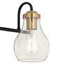 Thumbnail3 of Possini Euro Brade 22 3/4"W Black Gold 3-Light Bath Light more views