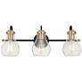 Thumbnail4 of Possini Euro Brade 22 3/4"W Black Gold 3-Light Bath Light more views