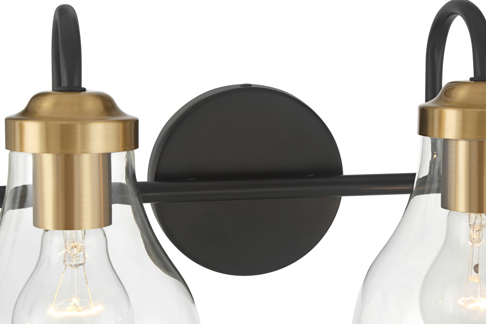 Image 4 Possini Euro Brade 31" Wide Black and Brass 4-Light Bath Light more views