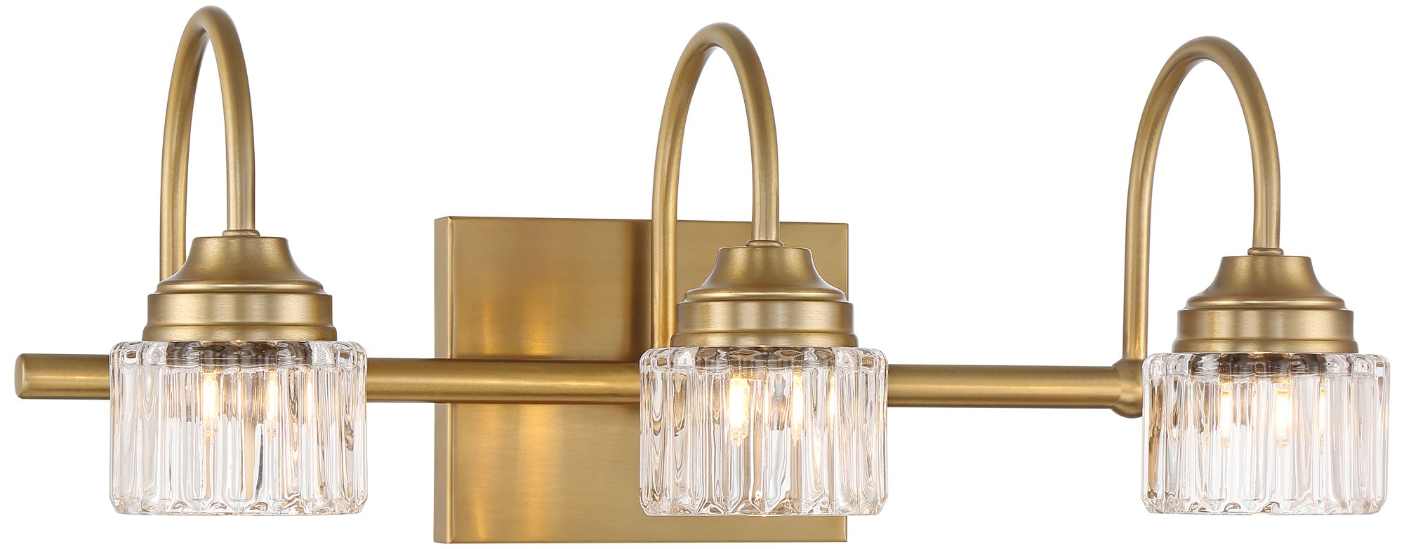 Possini Euro Braden 18" Wide Warm Brass 3-Light LED Bath Light