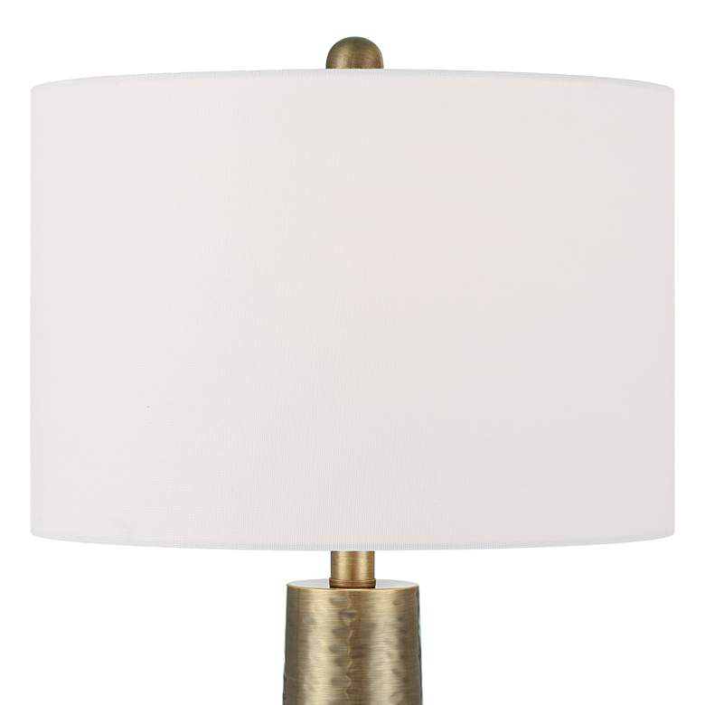 Image 4 Possini Euro Bradley 27" High Marble and Brass Modern Table Lamp more views