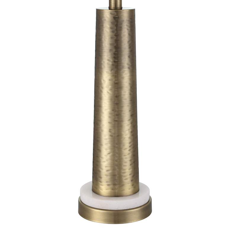 Image 7 Possini Euro Bradley 27" High Marble and Brass Modern Table Lamp more views