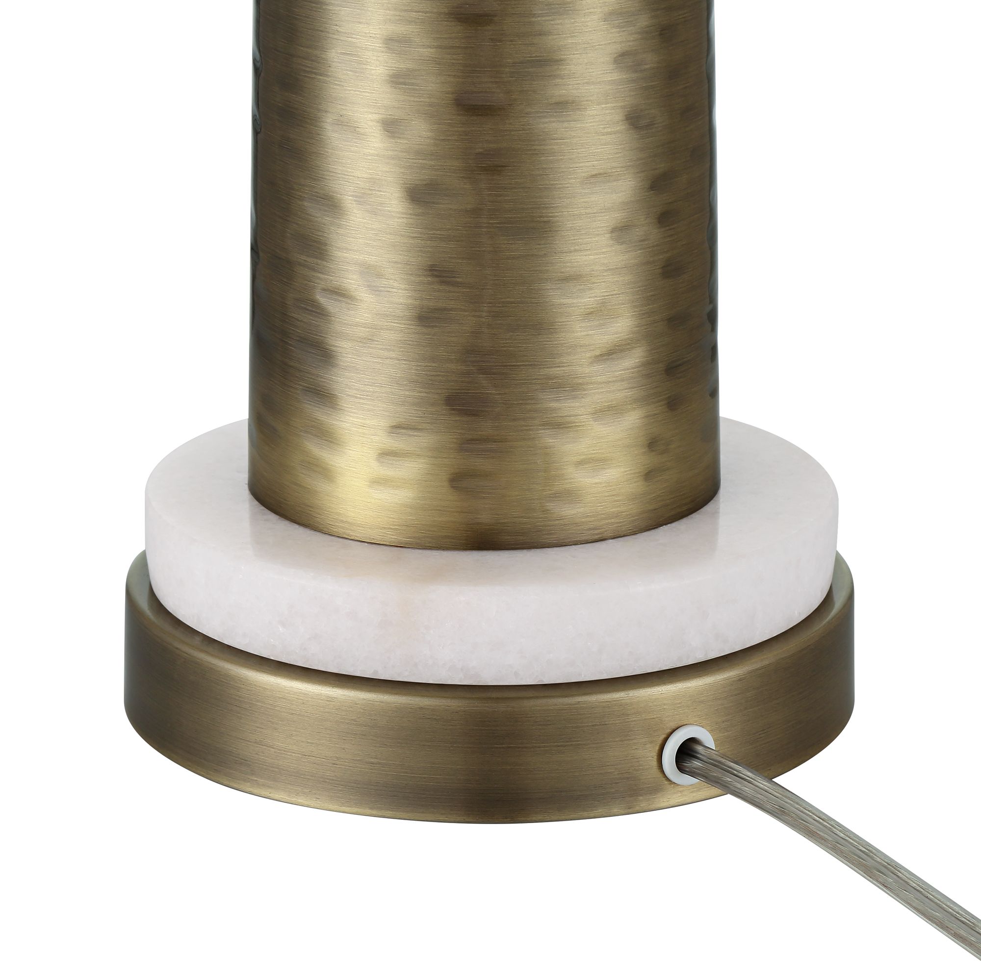 Possini Euro Bradley 27" High Marble and Brass Modern Table Lamp in scene