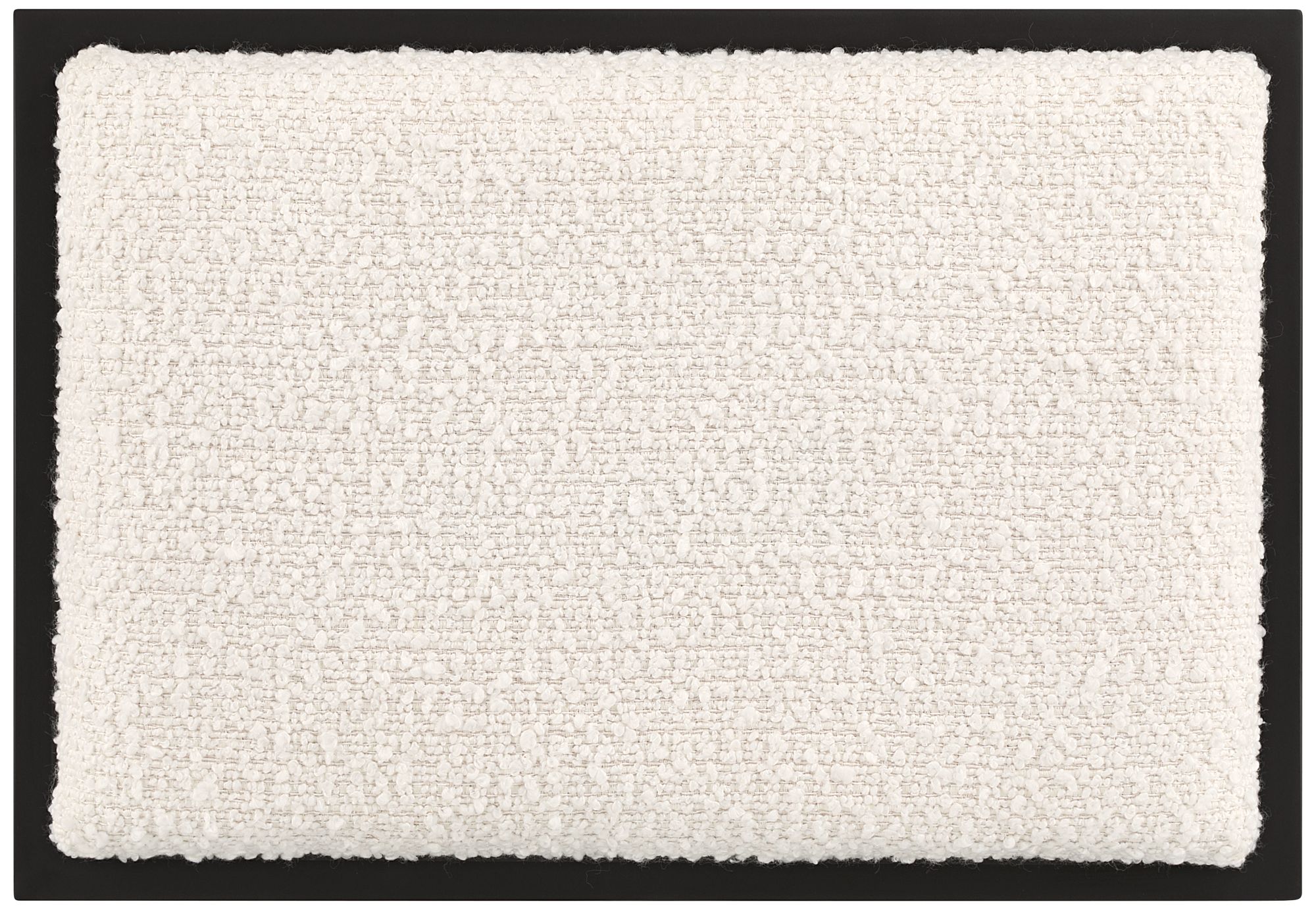 Image 5 Possini Euro Brady 18" High Matte Black Metal Off-White Fabric Bench more views