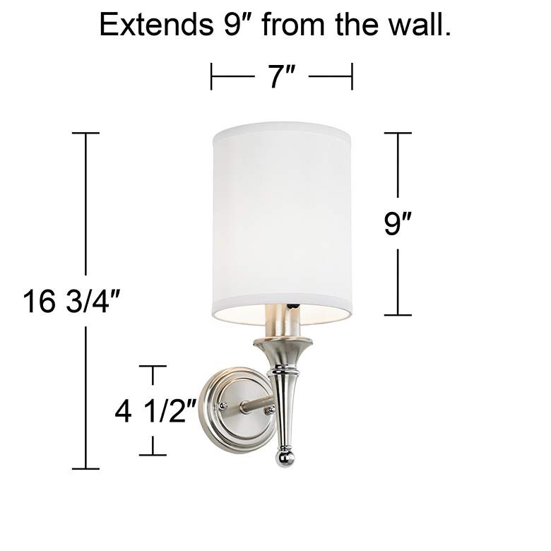 Possini Euro Braidy Brushed Nickel Plug-In Wall Sconce more views