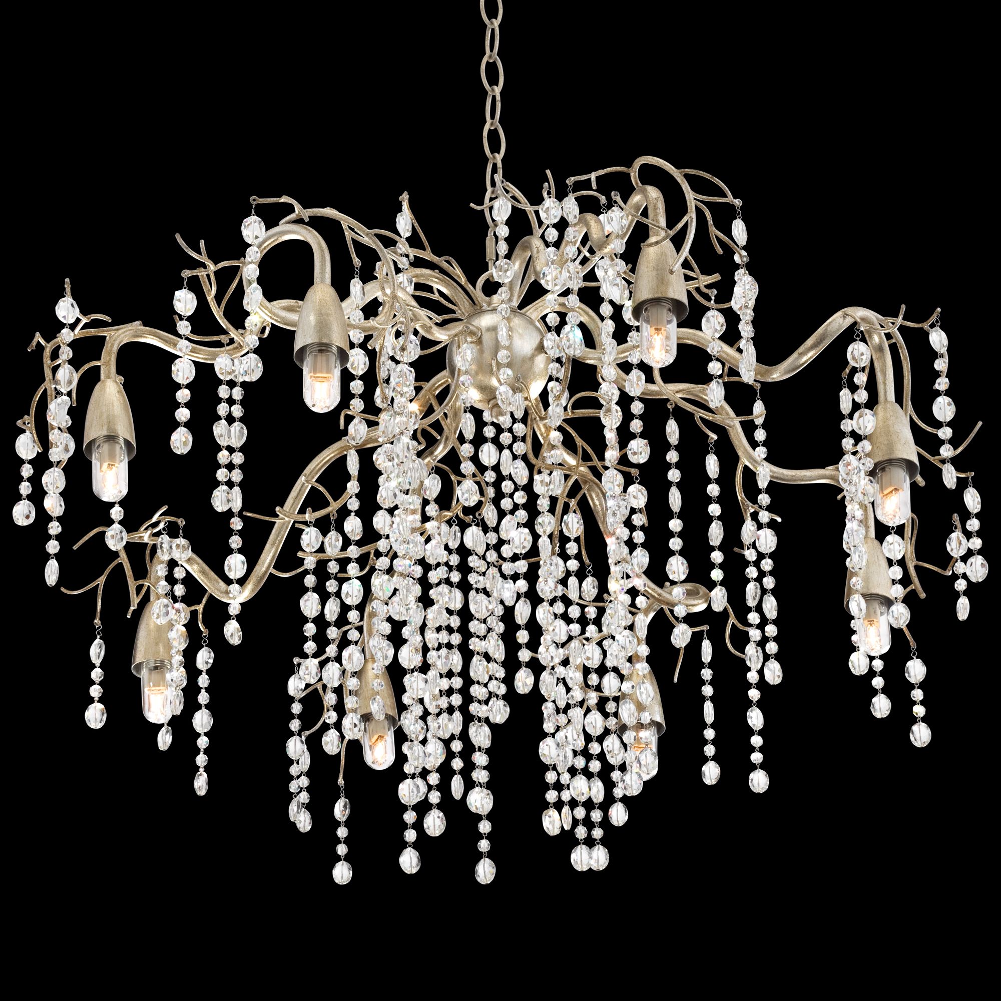 Watch A Video About the Possini Euro Branches Silver Champagne LED Chandelier