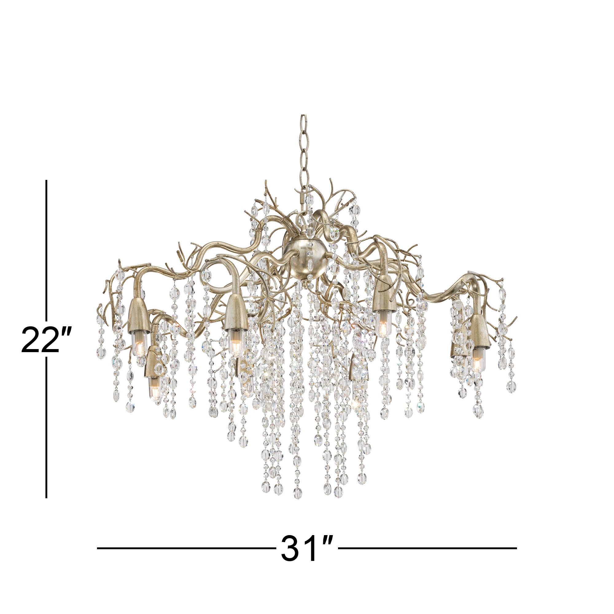 Watch A Video About the Possini Euro Branches Silver Champagne LED Chandelier