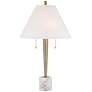 3_Possini Euro Brandi 27 1/2" High Marble and Brass Modern Table Lamp