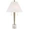 Possini Euro Brandi 27 1/2" High Marble and Brass Modern Table Lamp