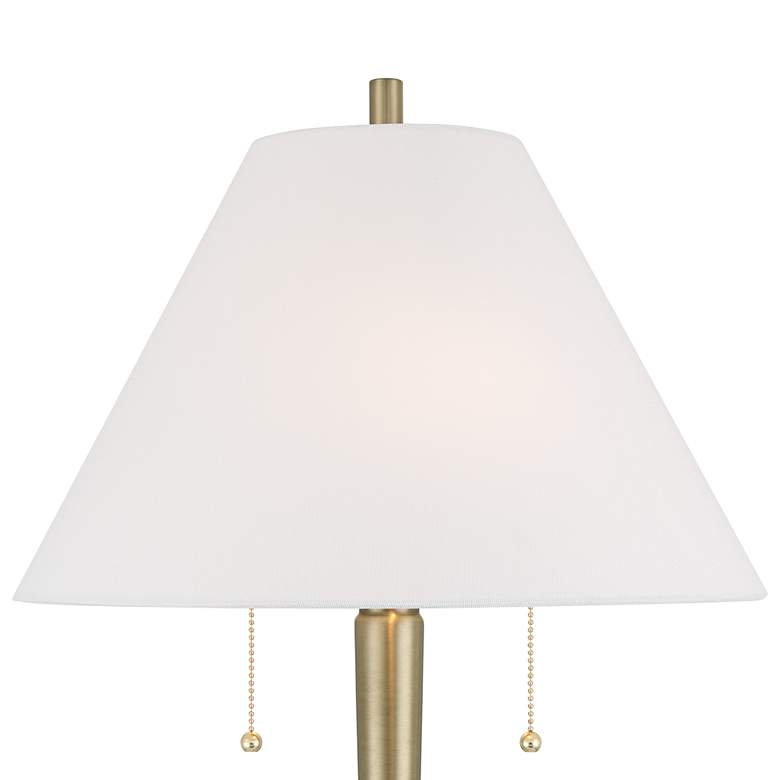 Image 4 Possini Euro Brandi 27 1/2" High Marble and Brass Modern Table Lamp more views
