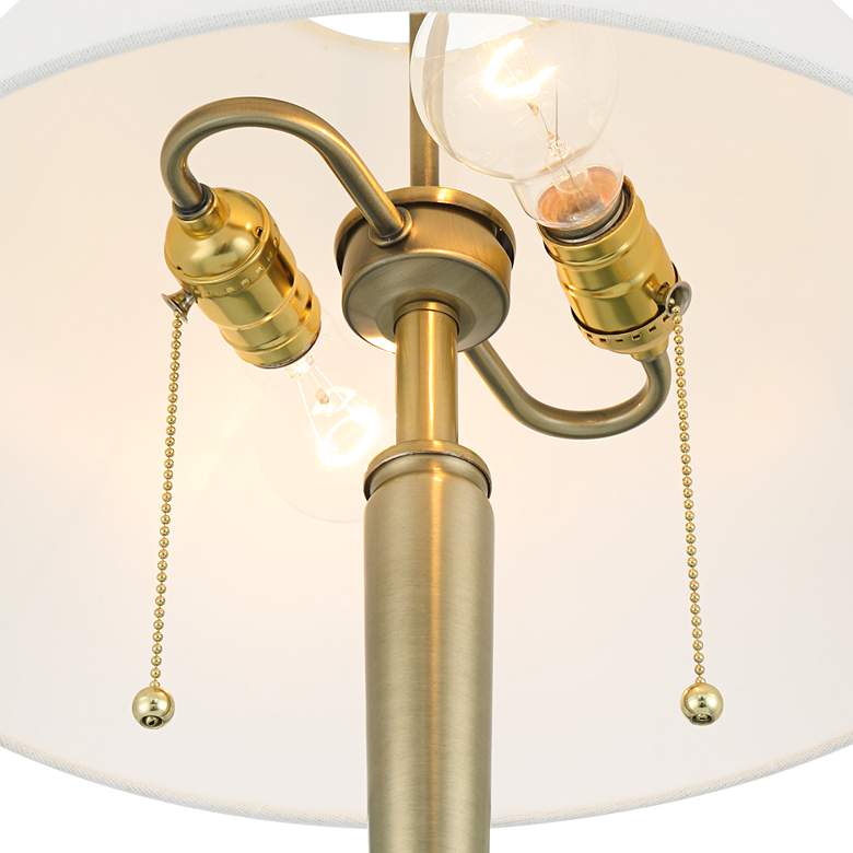 Image 5 Possini Euro Brandi 27 1/2" High Marble and Brass Modern Table Lamp more views