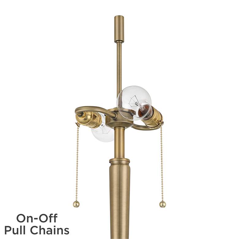 Image 6 Possini Euro Brandi 27 1/2" High Marble and Brass Modern Table Lamp more views