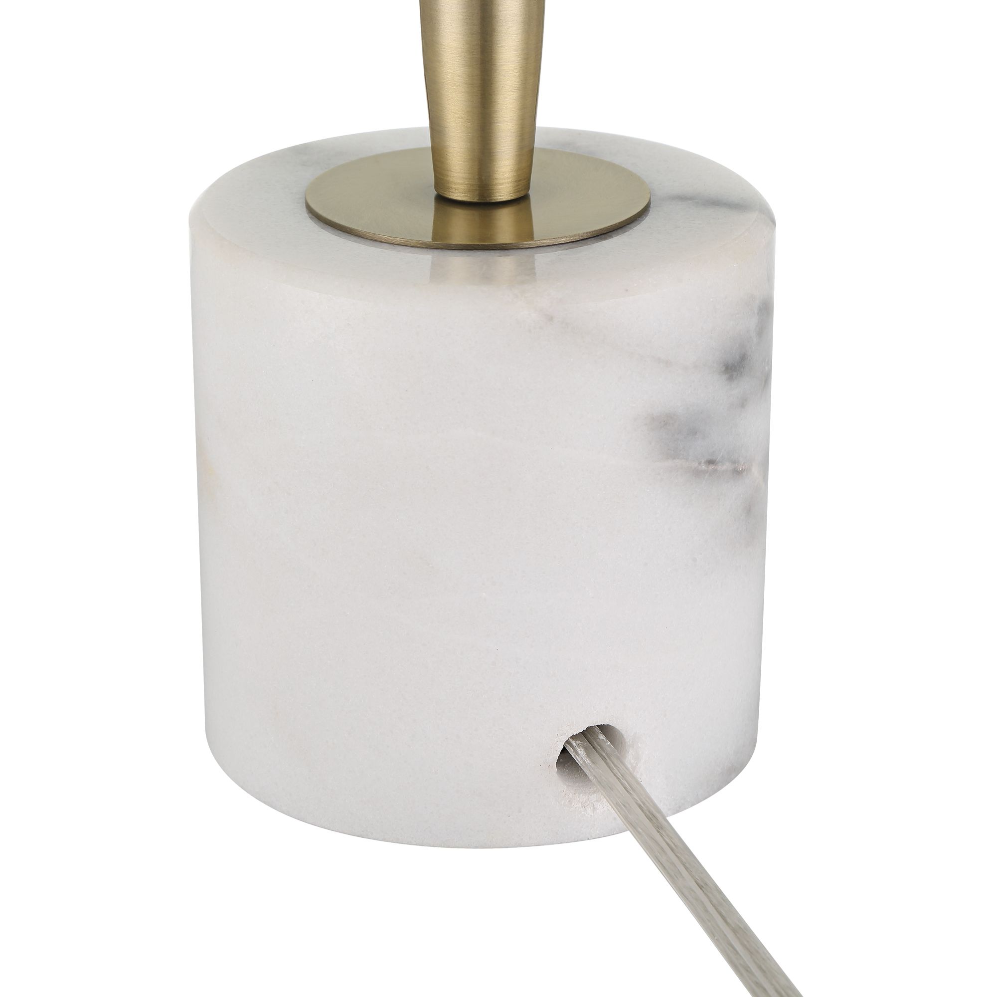 Possini Euro Brandi 27 1/2" High Marble and Brass Modern Table Lamp in scene