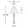 Possini Euro Brandi 27 1/2" High Marble and Brass Modern Table Lamp in scene