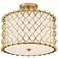 Possini Euro Brant 18" Wide Textured Gold Ceiling Light