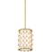 Possini Euro Brant 8" Wide Gold Cage Mini Pendant Light