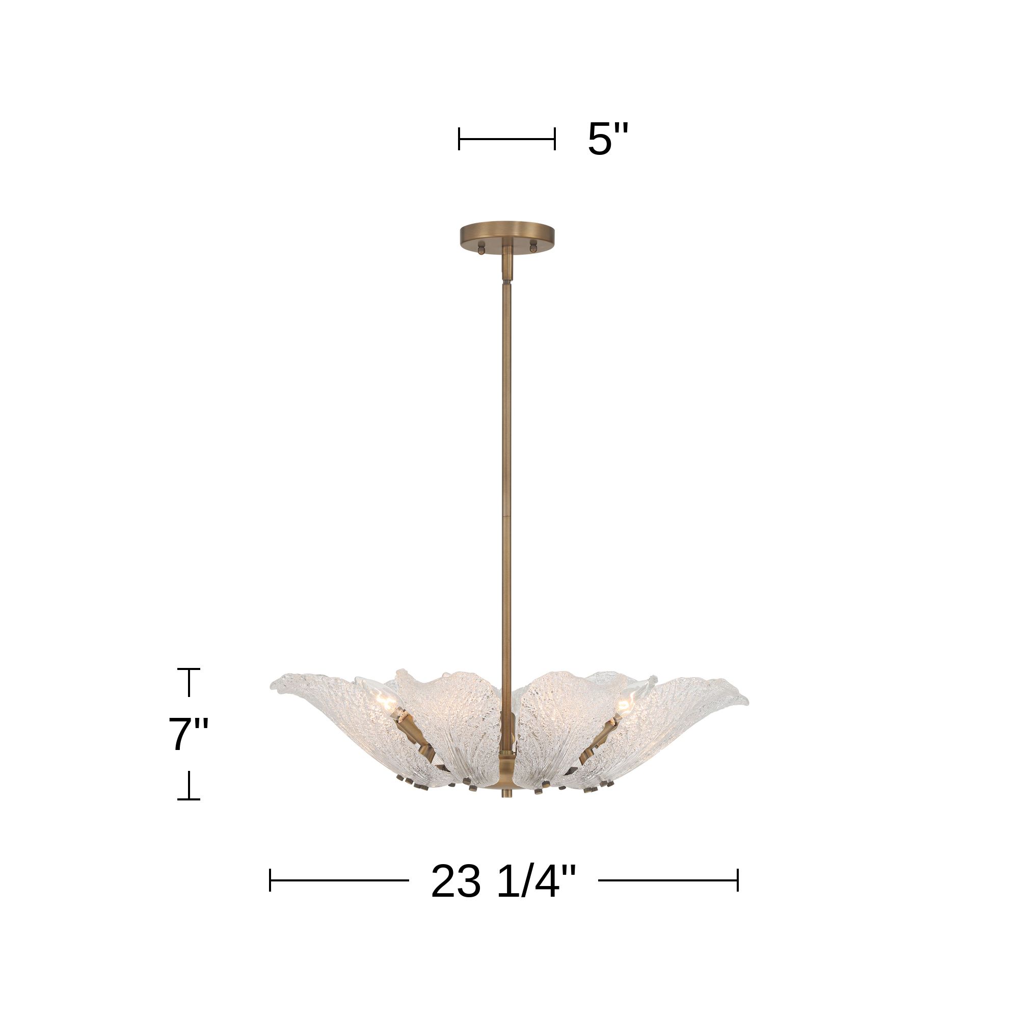 Possini Euro Brassica 23 1/4"W Brass Cabbage Glass 9-Light Pendant in scene