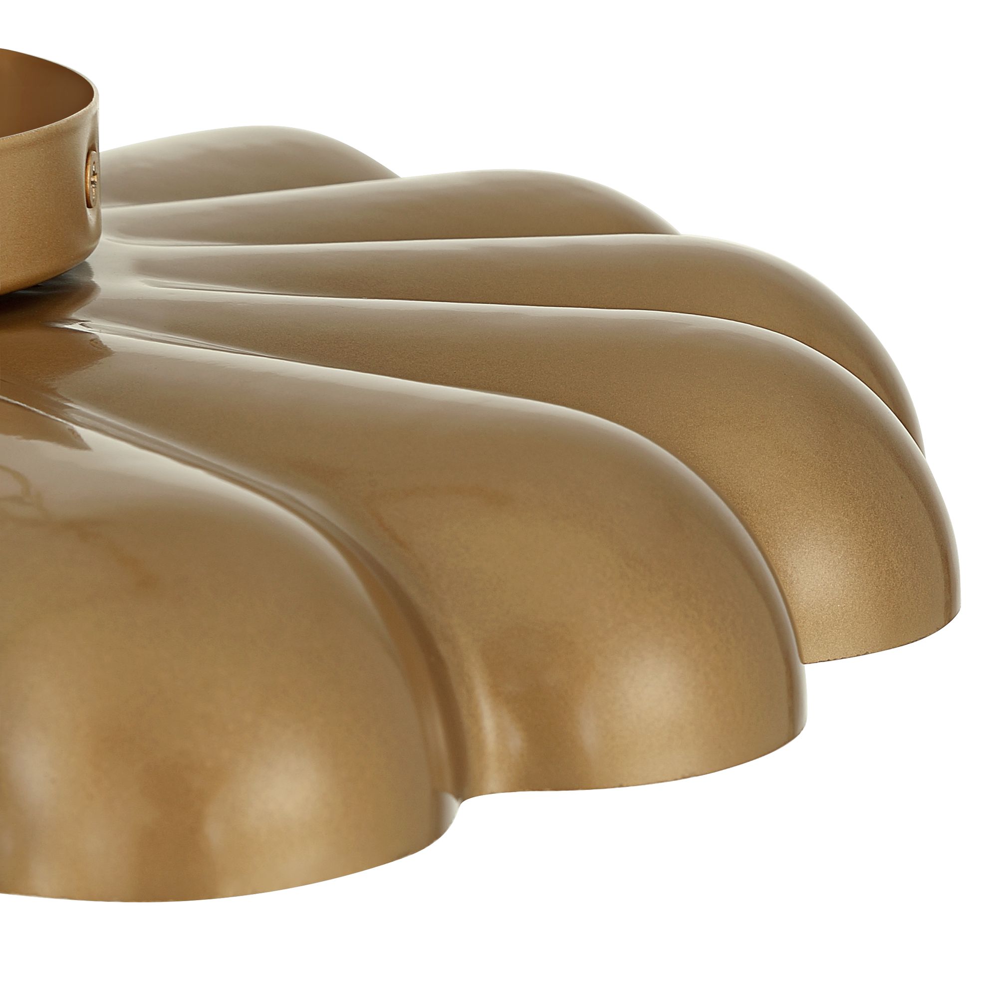 Image 4 Possini Euro Braum 14" Wide Brass LED Flower Petal Ceiling Light more views