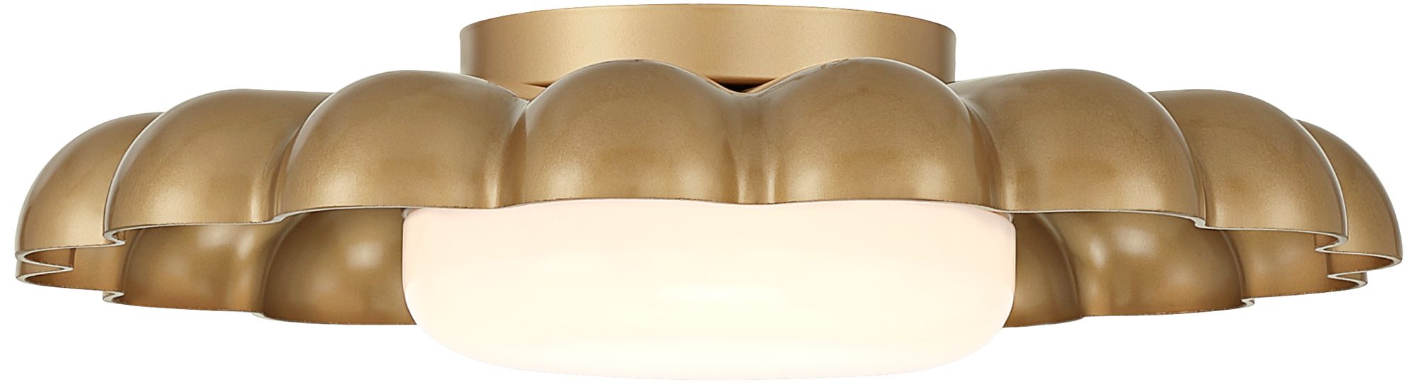 Image 5 Possini Euro Braum 14" Wide Brass LED Flower Petal Ceiling Light more views